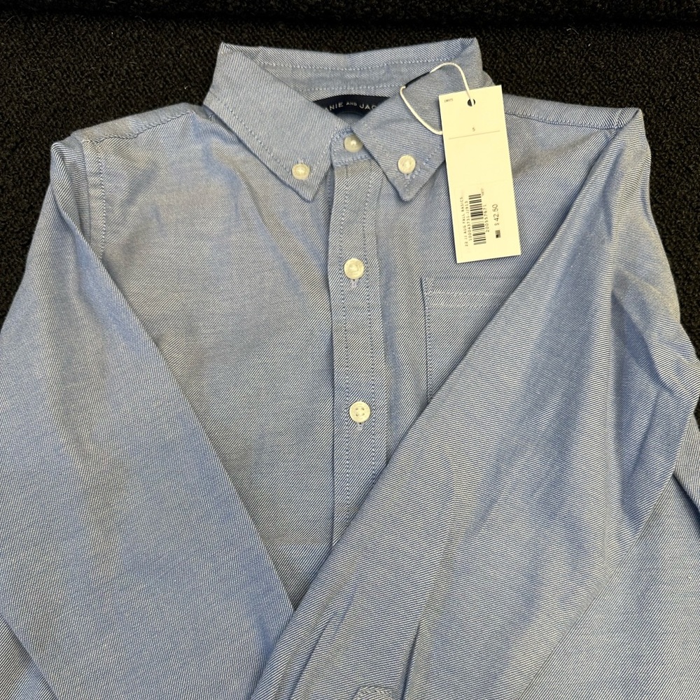 Janie and Jack blue long sleeve button down